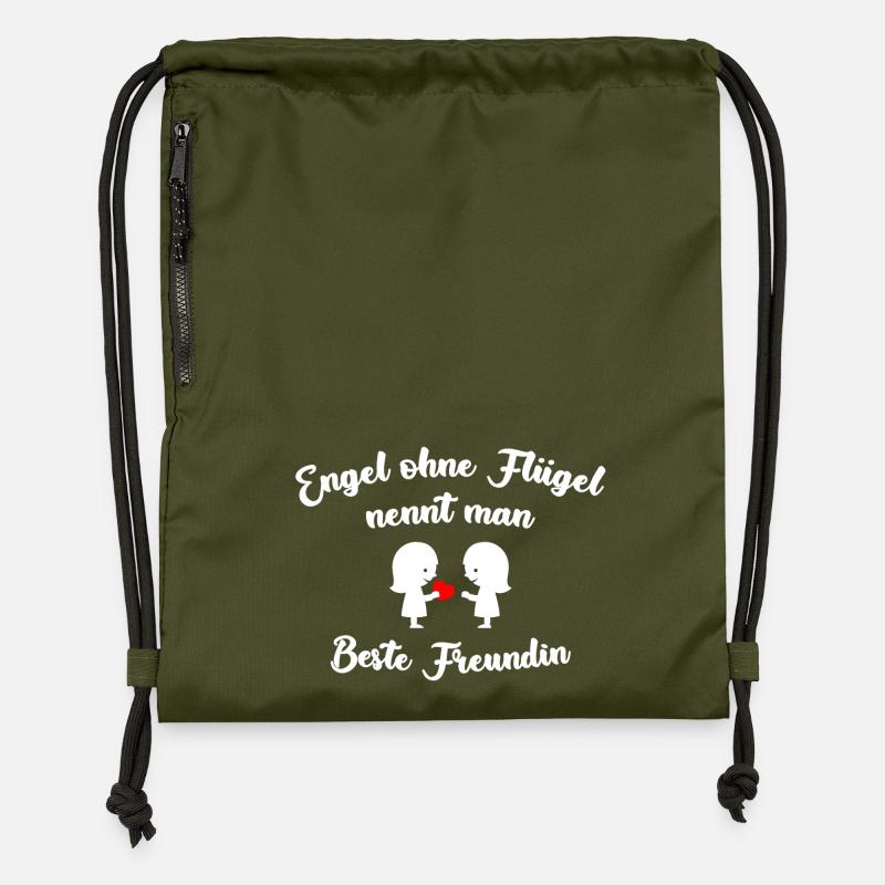 Beste Freundin - Turnbeutel aus Recycling-Material - military Green