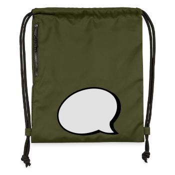 bulle - Sac à cordon en polyester recyclé - military green - Devant