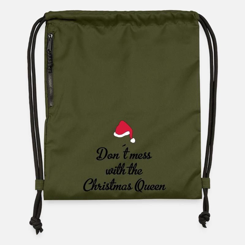 Christmas - Gymsac made from recycled material - military green