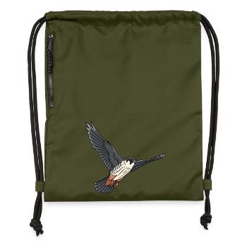 Baumfalke Falke Greifvogel  - Turnbeutel aus Recycling-Material - military Green - Vorne
