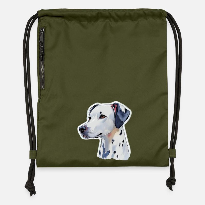 Dalmate - Sac à cordon en polyester recyclé - military green