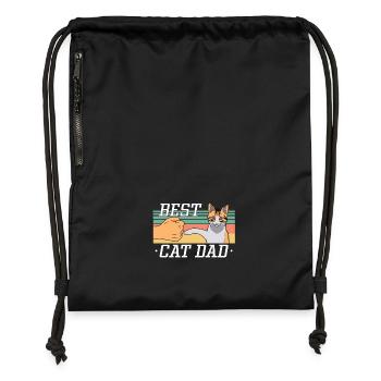 Cat best cats father shirt - Gymsac made from recycled material - military green - Front