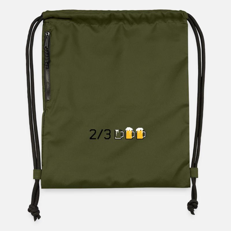 2/3 - Turnbeutel aus Recycling-Material - military Green