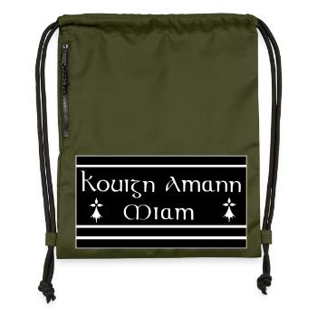 Kouign Amann - Gymsac made from recycled material - military green - Front