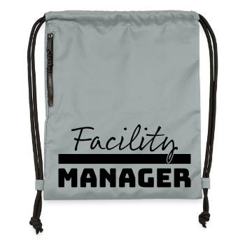 Tshirt Facility Manager black - Gymsac made from recycled material - mineral charcoal grey - Front