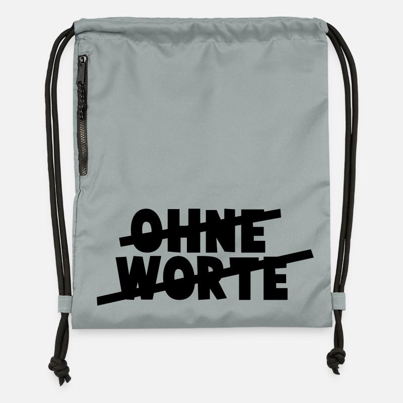 Sans paroles - Sac à cordon en polyester recyclé - gris fer délavé