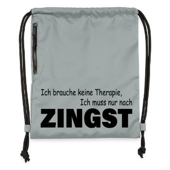 Thérapie Zingst - Sac à cordon en polyester recyclé - gris fer délavé - Devant