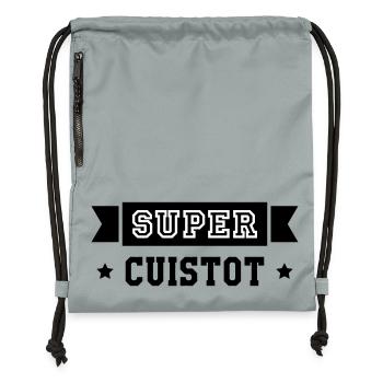 Super Chef - Kitchen - Cook - Gymsac made from recycled material - mineral charcoal grey - Front