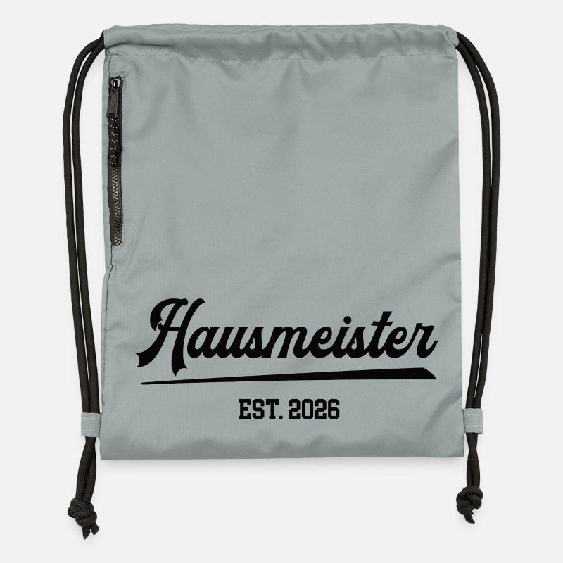 Administrateur intérimaire 2026 Technicien de la Chambre - Sac à cordon en polyester recyclé - gris fer délavé