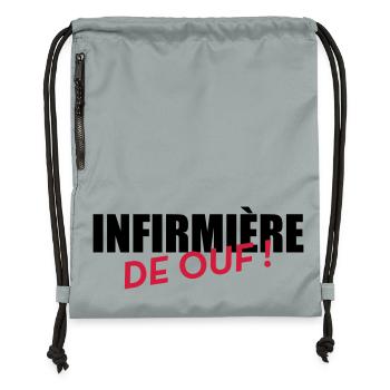 Nurse PKrankenschwester Infirmier Infirmière - Gymsac made from recycled material - mineral charcoal grey - Front