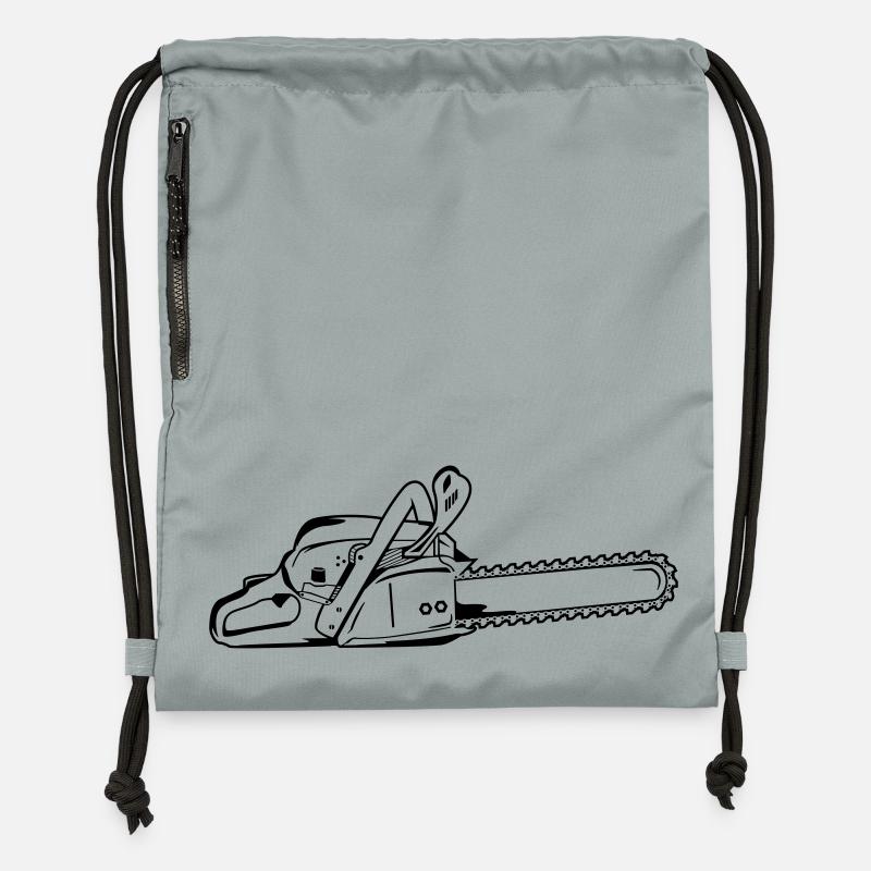 Chainsaw - Gymsac made from recycled material - mineral charcoal grey