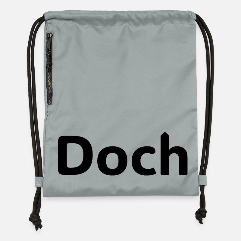 Doch – Deutscher Statement Spruch - Gymsac made from recycled material - mineral charcoal grey