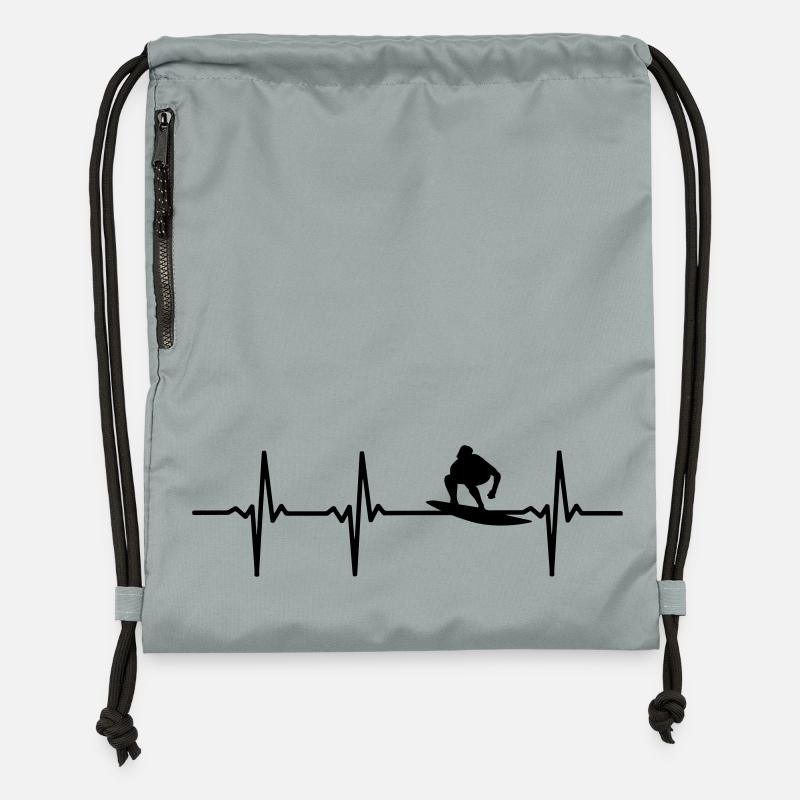 Surfer ECG - Gymsac made from recycled material - mineral charcoal grey