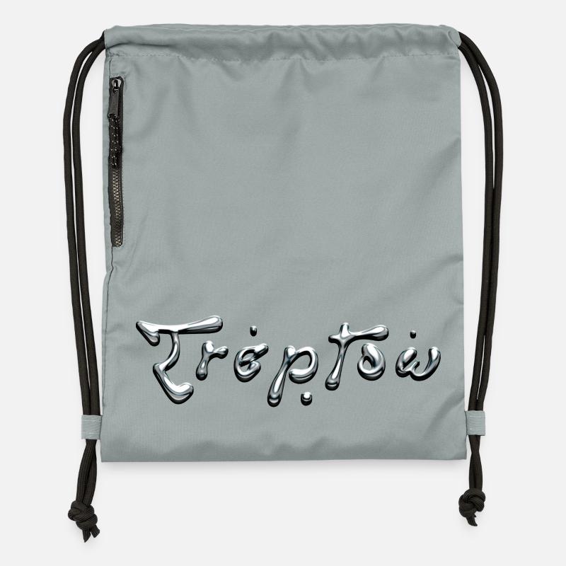 Treptow Liquid Chrome Typography - Turnbeutel aus Recycling-Material - Steingrau mineral wash