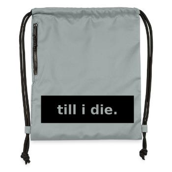 till i die - Gymsac made from recycled material - mineral charcoal grey - Front