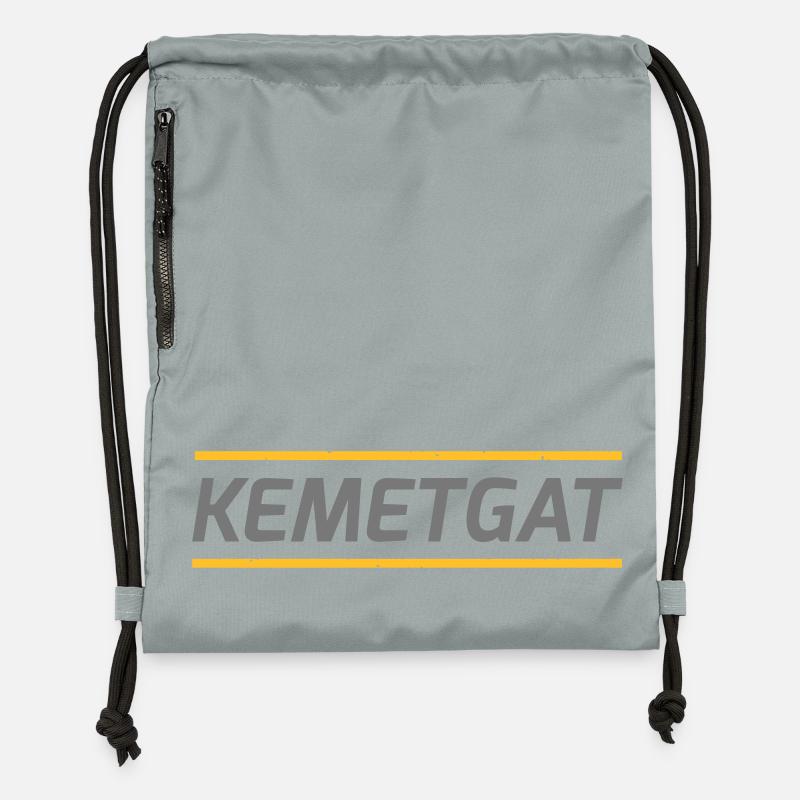 Kemetga - Dialecte anversois - Sac à cordon en polyester recyclé - gris fer délavé