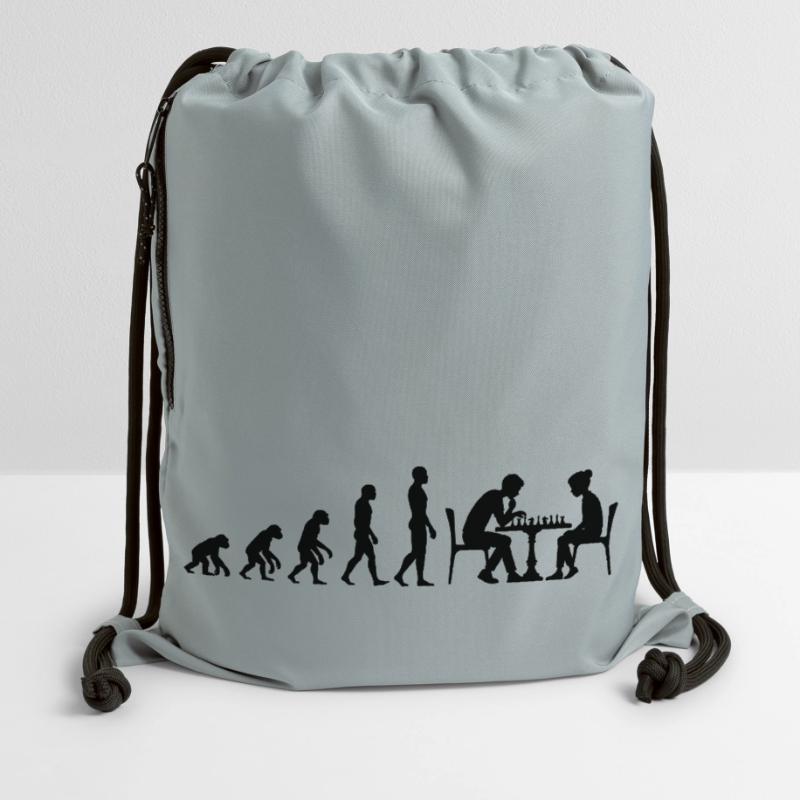 EVOLUTION TO CHESS MASTER – MATE! CHESSLOVER Gymsac made from recycled material