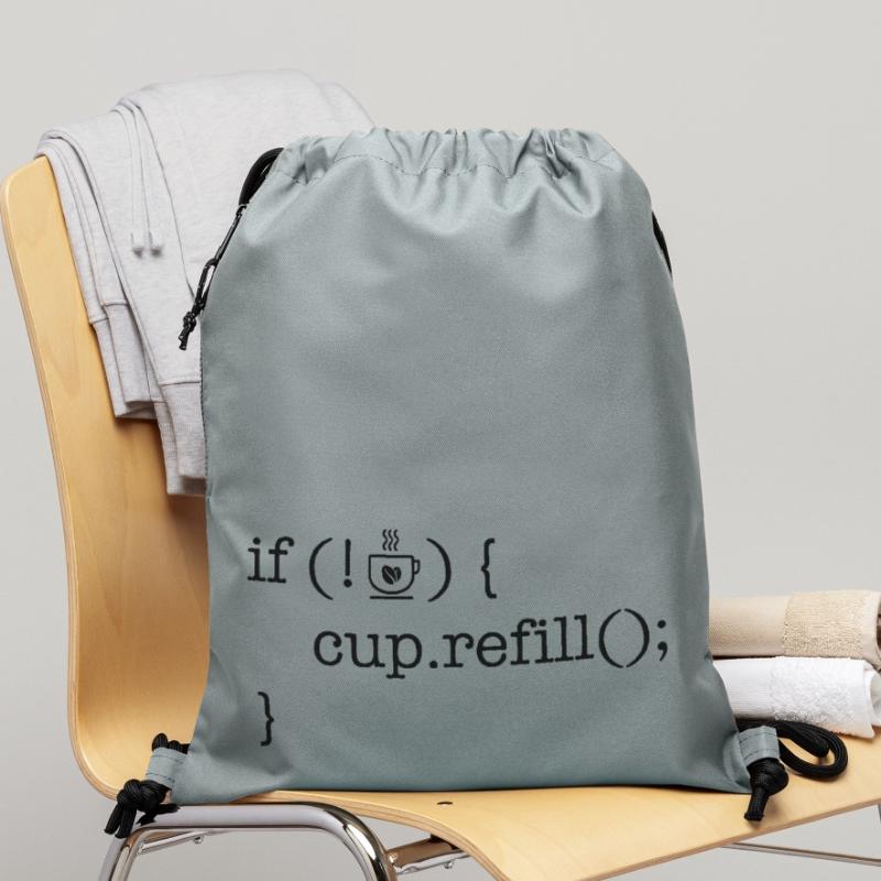 Coffee code software developer humor Gymsac made from recycled material