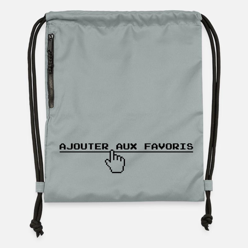 ajouter aux favoris - Sac à cordon en polyester recyclé - gris fer délavé