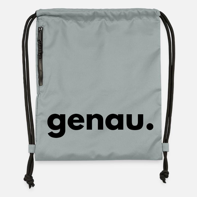 Genau – Funny Saying Statement - Turnbeutel aus Recycling-Material - Steingrau mineral wash