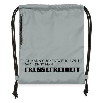 Liberté de bouche - Sac à cordon en polyester recyclé - gris fer délavé - Devant