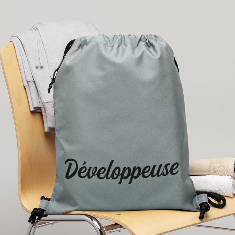 Développeuse Web Code Logiciel Application Tech Sac à cordon en polyester recyclé