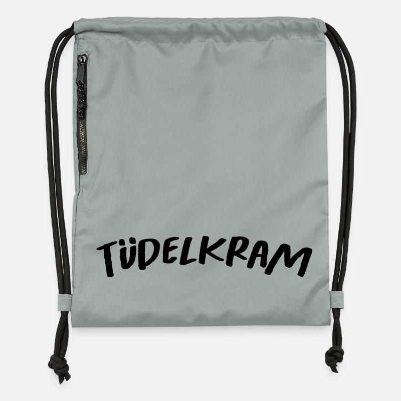 Tüdelkram - Sac à cordon en polyester recyclé - gris fer délavé