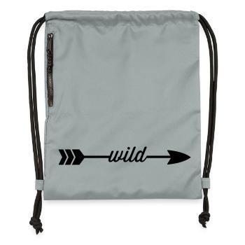 Sauvage - Sac à cordon en polyester recyclé - gris fer délavé - Devant