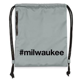 MILWAUKEE Hashtag Wisconsin - Gymsac made from recycled material - mineral charcoal grey - Front