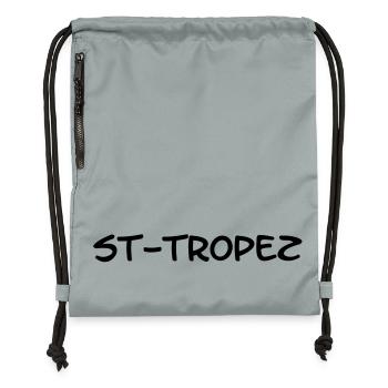 Saint-Tropez ! - Sac à cordon en polyester recyclé - gris fer délavé - Devant