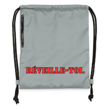 Réveille-toi - Sac à cordon en polyester recyclé - gris fer délavé - Devant