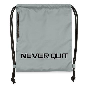 Never Quit Ausdauer Motiv - Turnbeutel aus Recycling-Material - Steingrau mineral wash - Vorne
