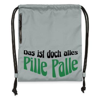 Pille Palle - Turnbeutel aus Recycling-Material - Steingrau mineral wash - Vorne