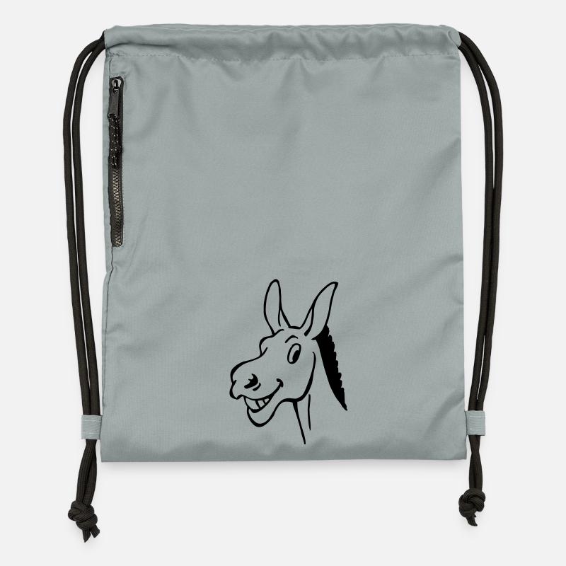 Âne - Sac à cordon en polyester recyclé - gris fer délavé