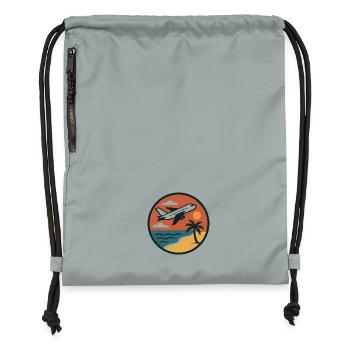 Sonnenuntergang Strandflug Patch - Turnbeutel aus Recycling-Material - Steingrau mineral wash - Vorne