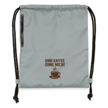 Ohne KAFFEE ohne MICH! - Turnbeutel aus Recycling-Material - Steingrau mineral wash - Vorne