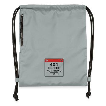 404 coffee not found - Gymsac made from recycled material - mineral charcoal grey - Front