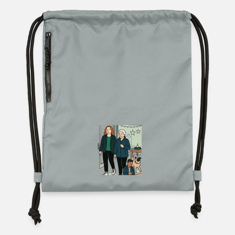 Mamie Karin - Sac à cordon en polyester recyclé - gris fer délavé
