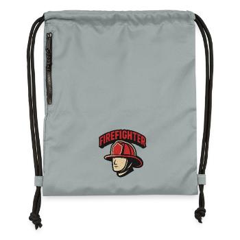 Firefighter Hero Retro - Gymsac made from recycled material - mineral charcoal grey - Front