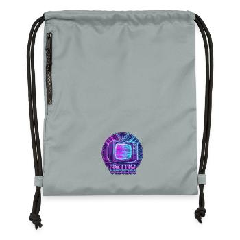 Rétro Vision Neon TV - Sac à cordon en polyester recyclé - gris fer délavé - Devant