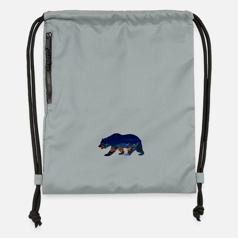 porter - Sac à cordon en polyester recyclé - gris fer délavé