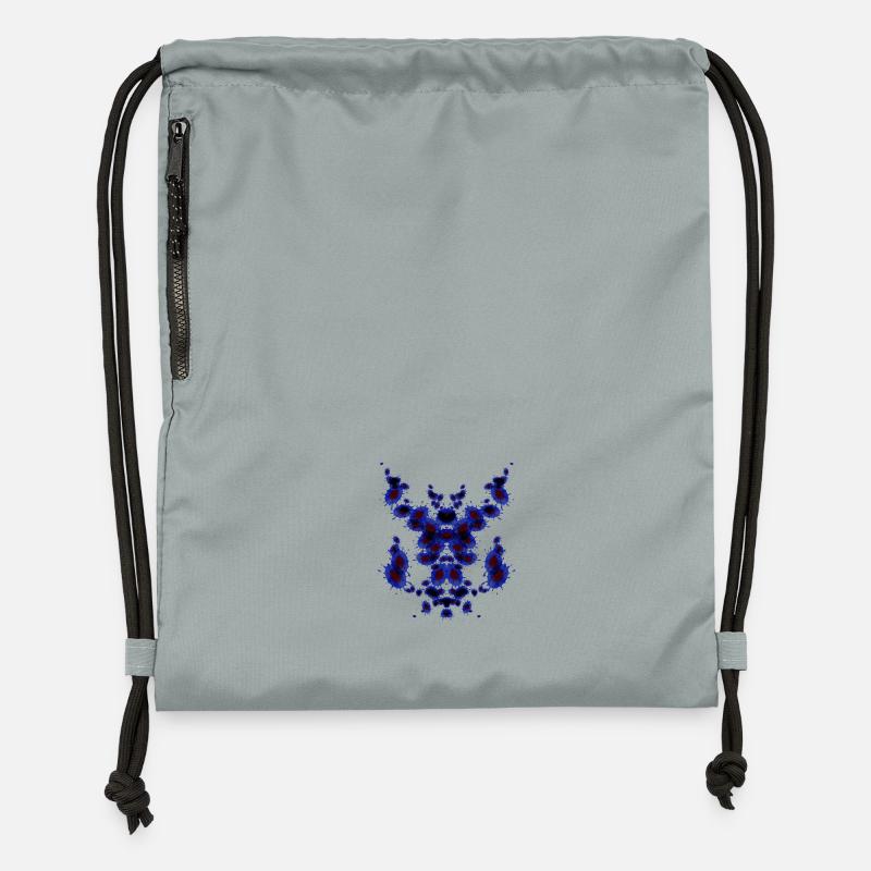 Pipe Echecs Bleu - Sac à cordon en polyester recyclé - gris fer délavé