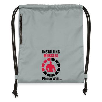 Installing Muscles (Loading) Funny Gym - Gymsac made from recycled material - mineral charcoal grey - Front