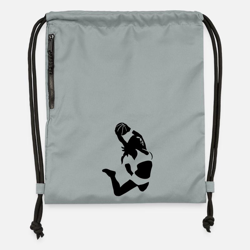 Basketteur Fille - Sac à cordon en polyester recyclé - gris fer délavé