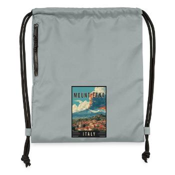 Experience Volcano Adventure and Mount Etna Italy - Gymsac made from recycled material - mineral charcoal grey - Front