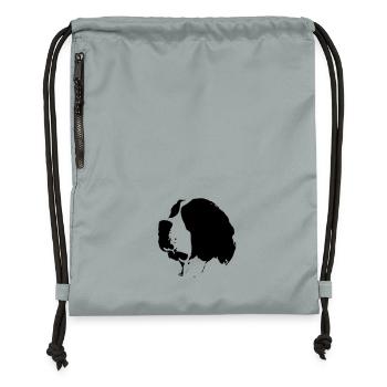 saint bernard dog - Gymsac made from recycled material - mineral charcoal grey - Front