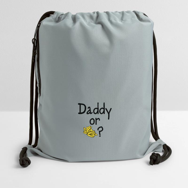 Daddy oder Chips? Turnbeutel aus Recycling-Material