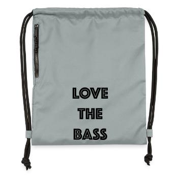 Love The Bass - Turnbeutel aus Recycling-Material - Steingrau mineral wash - Vorne