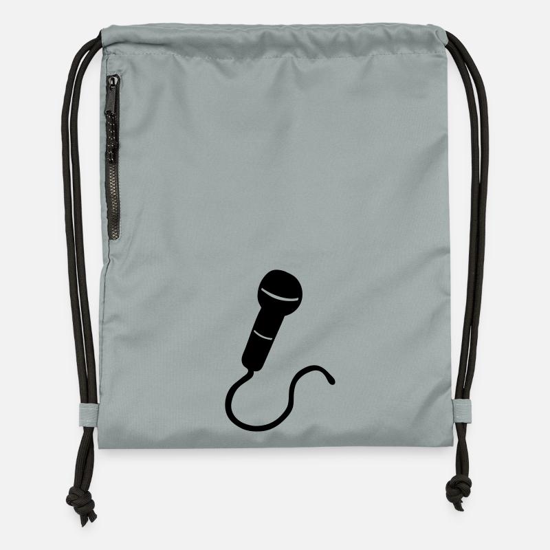 micro - Sac à cordon en polyester recyclé - gris fer délavé