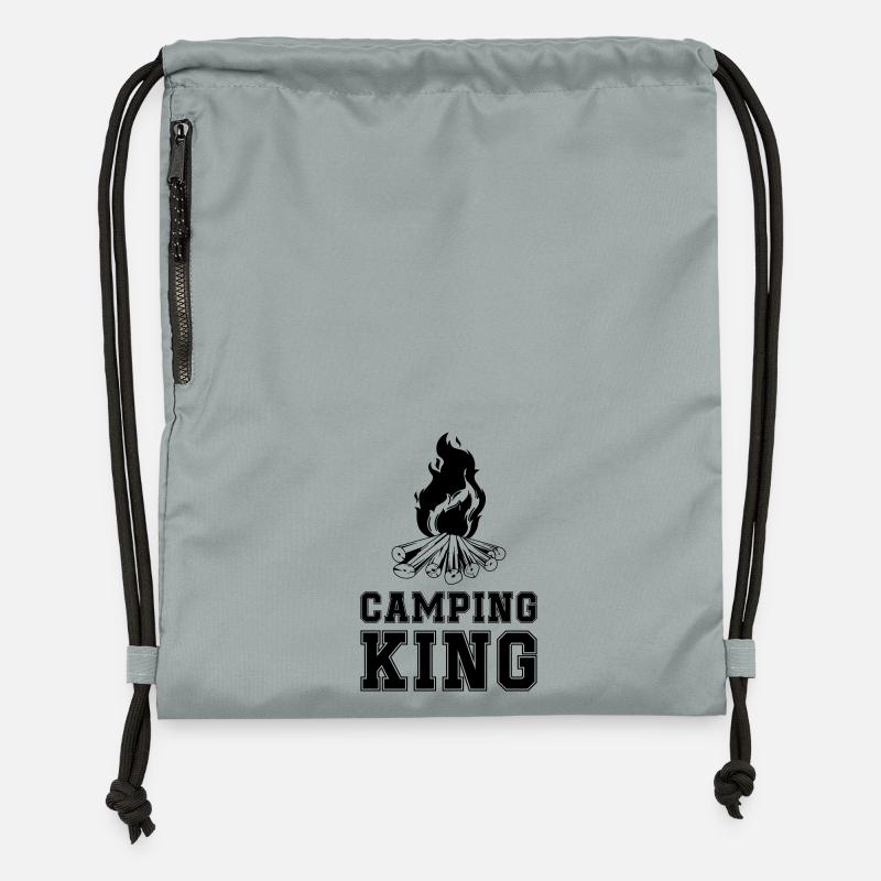 Camping King Feu de camp - Sac à cordon en polyester recyclé - gris fer délavé